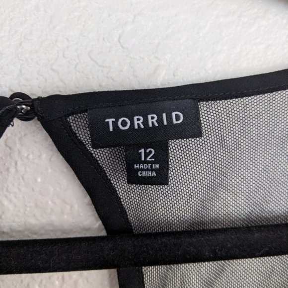 Torrid Black Dress Mesh w/ Beaded Embroidery Dress - Picture 13 of 13